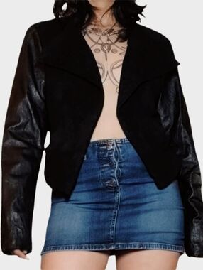 Bebe Genuine Leather Blazer Jacket!